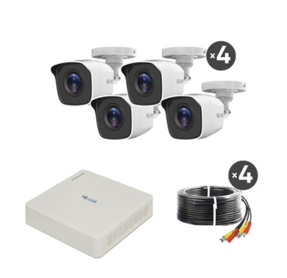 Kit TurboHD 720p / DVR 4 canales / 4 Cámaras Bala de Metal / KIT7204BM(C)