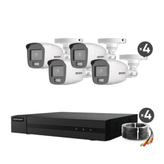 Kit TurboHD 1080p / DVR 4 Canales / 4 Cámaras Bala ColorVu con Microfono Integrado / B8-KIT-CV/A
