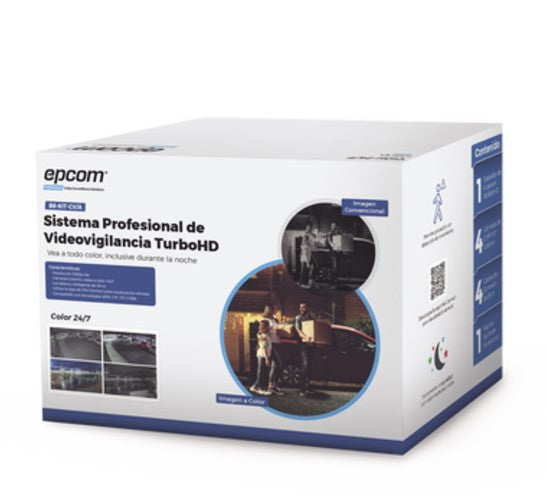 Kit TurboHD 1080p / DVR 4 Canales / 4 Cámaras Bala ColorVu con Microfono Integrado / B8-KIT-CV/A