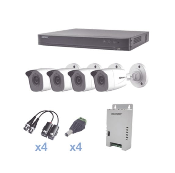 KIT TurboHD 1080p / DVR 4 Canales / KEVTX8T4BW