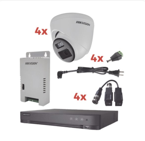 Kit Audio Bidireccional TurboHD 1080p / DVR 4 Canales / KH-1080P-4E-TWA
