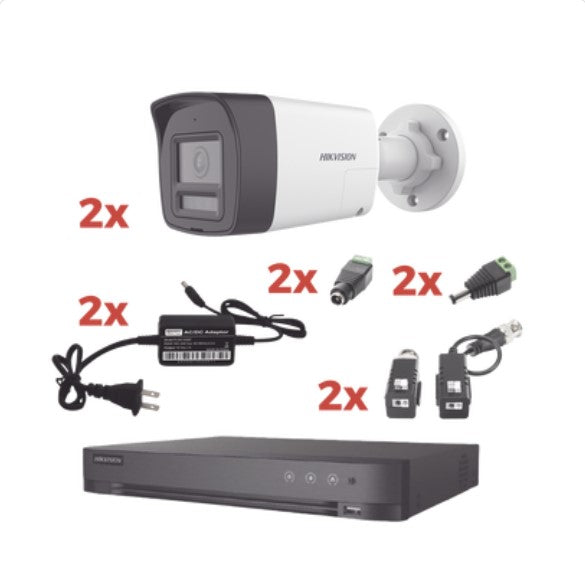 Kit Audio Bidireccional TurboHD 1080p / DVR 4 Canales / KH-1080P-2B-TWA
