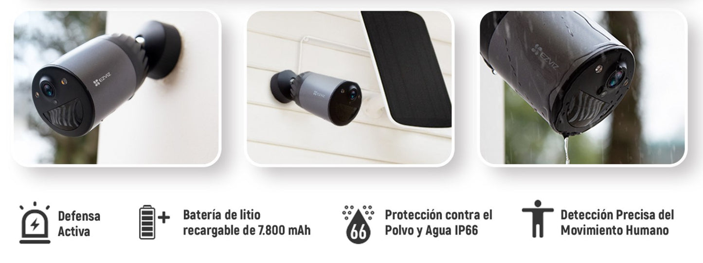 Cámara IP Inalámbrica Con Batería Recargable (Cero Cables) / CS-BC1C