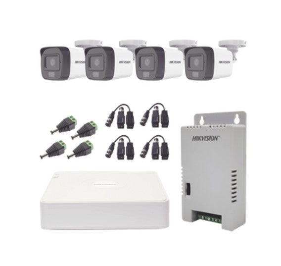 Kit TURBOHD 1080p / DVR 4 Canales / 4 Cámaras con Micrófono Integrado / KH1080P4BSFH