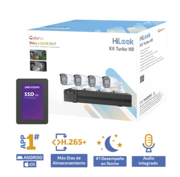 Kit TurboHD 1080p + SSD 500 GB / DVR 4 Canales / HL-1080-CV/A/512GB