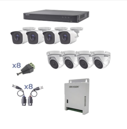 KIT TurboHD 1080p / DVR 8 Canales / KEVTX8T4BW/4EW