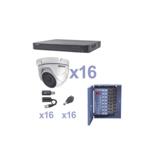 KIT TurboHD 1080p / DVR 16 Canales / KEVTX8T16EW